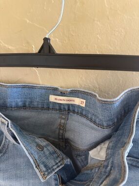 Levi's Light Blue Jean Mid-Length Shorts